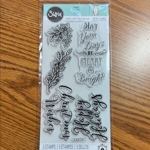 Sizzix Holiday Clear Stamps - Black Designs